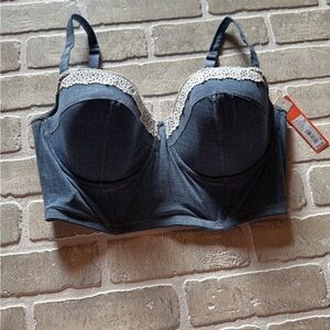 Target Denim Blue Lace Bustier